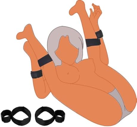 Bdsm Sex Bondage Restraints Kit Toys Cuffs Straps Set Bed Restraints Sex Ties for Ankles and Wrists Bar Sex Handcuffs Hand Cuff Bracelets Set for Women Adults Bedroom with Safety Release Fuzzy Sweater
