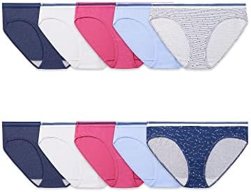 Fruit of the Loom Women's Eversoft Cotton Hipster Underwear, Tag Free & Breathable, Available in Plus Size