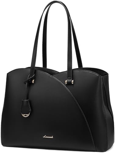 LOVEVOOK Laptop Tote Bag for Women, Work Bags Teacher Tote Bag, Leather Computer Bag Purses Handbag Professional Briefcase