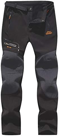 BenBoy Men's Snow Ski Outdoor Waterproof Windproof Fleece Cargo Hiking Pants