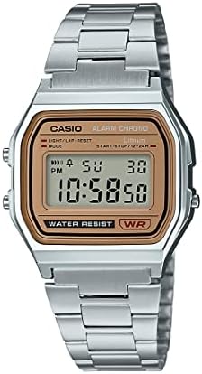 Casio A158WA Series | Unisex Digital Watch | Vintage | WR | 100 SEC Stop Watch | Daily Alarm | Regular Time Keeping: Hour, Minute, Second, PM, Date, Day | Led Light | 7 Yr Battery