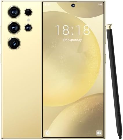 C24 Ultra Unlocked Phone,8GB+256GB Ultra Memory Cell Phone,Android 14.0 Smartphone,6800 mAh Battey,6.82-inch HD Screen,Dual SIM, Dual Standby,108MP Camera,5G Phone-Gold