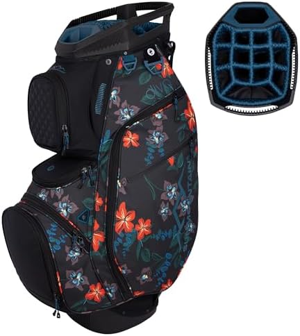 Sun Mountain 2025 Diva 14 Way Divider Golf Bag with 8 Spacious Pockets - Stylish Women's Lightweight Golf Cart Bag with Comfortable Carry Strap for a Seamless Golf Experience