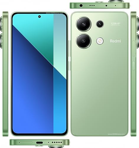 Xiaomi Redmi Note 13 4G LTE (for Tmobile Mint Tello Global) (256GB + 8GB) 6.67" 108MP Triple Global Bands Unlocked (Mint Green)