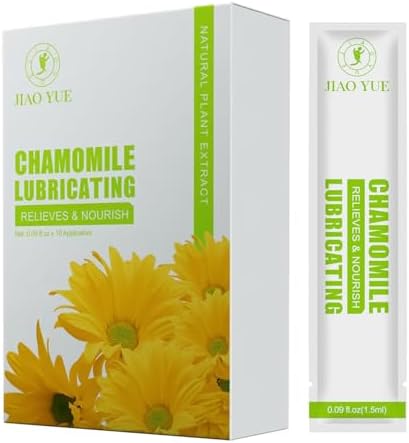 Vaginal Chamomile Moisturizer | Long-Lasting Dryness & Discomfort Relief | Intimate Moisturizing Feminine Lube | 10 Pre-Filled Disposable Massage Gels