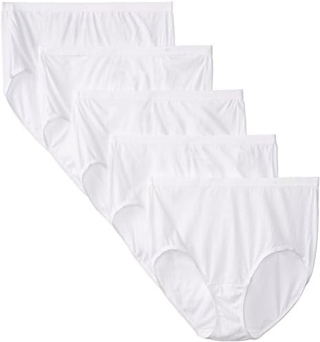 Fruit of the Loom Women's Fruit of the Loom Plus Size "Fit for Me" 5 Pack Original Cotton Brief Panties