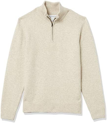 Amazon Essentials Men's Long-Sleeve Soft Touch Quarter-Zip Sweater