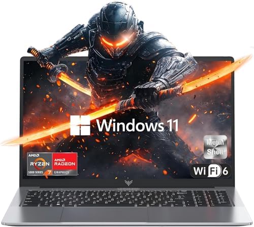 Gaming Laptop, Laptop with AMD Ryzen 7 5825U (8C/16T, Up to 4.5GHz), 16GB RAM 512GB NVMe SSD Laptop Computer, Radeon RX Vega 8 Graphics, 16.1-inch FHD Display, WiFi 6, 53Wh Battery, Backlit KB