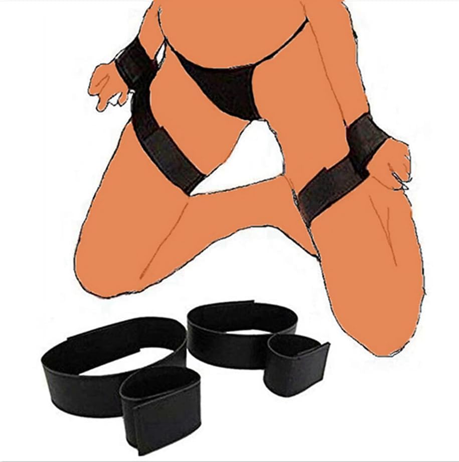 BDSM Sex Bed Bondage Restraints Kit Set for Ankles Wrists Bar Sex Resistance Bands Bed Fuzzy Handcuff Sex Hand Cuff Bracelets Set for Women Adults Couple Bedroom King Queen Size Bed Sweater
