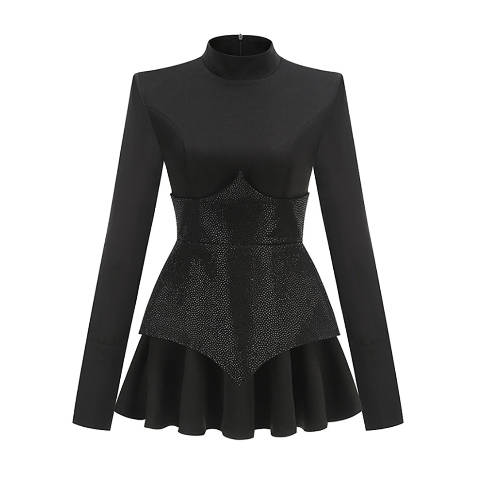 2025 New Women's Long Sleeve Sequin Casual Dress Elegant Round Neck Party Dress High-end Fashion Mini Dress