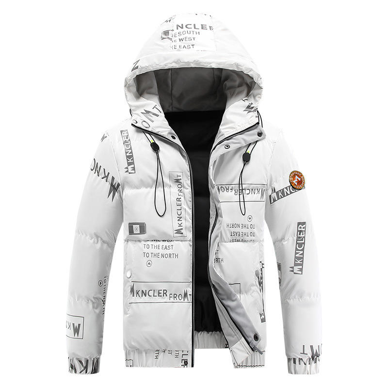 Men's Warm Custom Logo Black Winter Puff Outerwear Outdoor Men Oversize Warm Puffer Jacket Plus Size Contrast Bubble Coat 