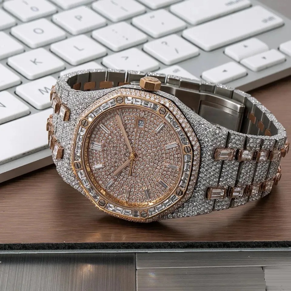 Bold VVS Moissanite Diamond Iced Out Watch for Men and Women's Fine Jewelry Collections From India