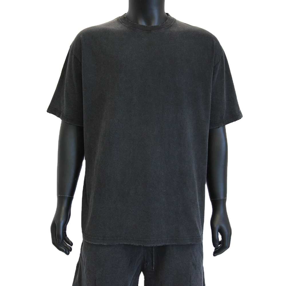 Washed Custom T Shirt Wholesale Blank Vintage Tee Graphic Men Oversized Tshirt Hip Hop 100% Cotton Heavyweight Acid Wash T-shirt 