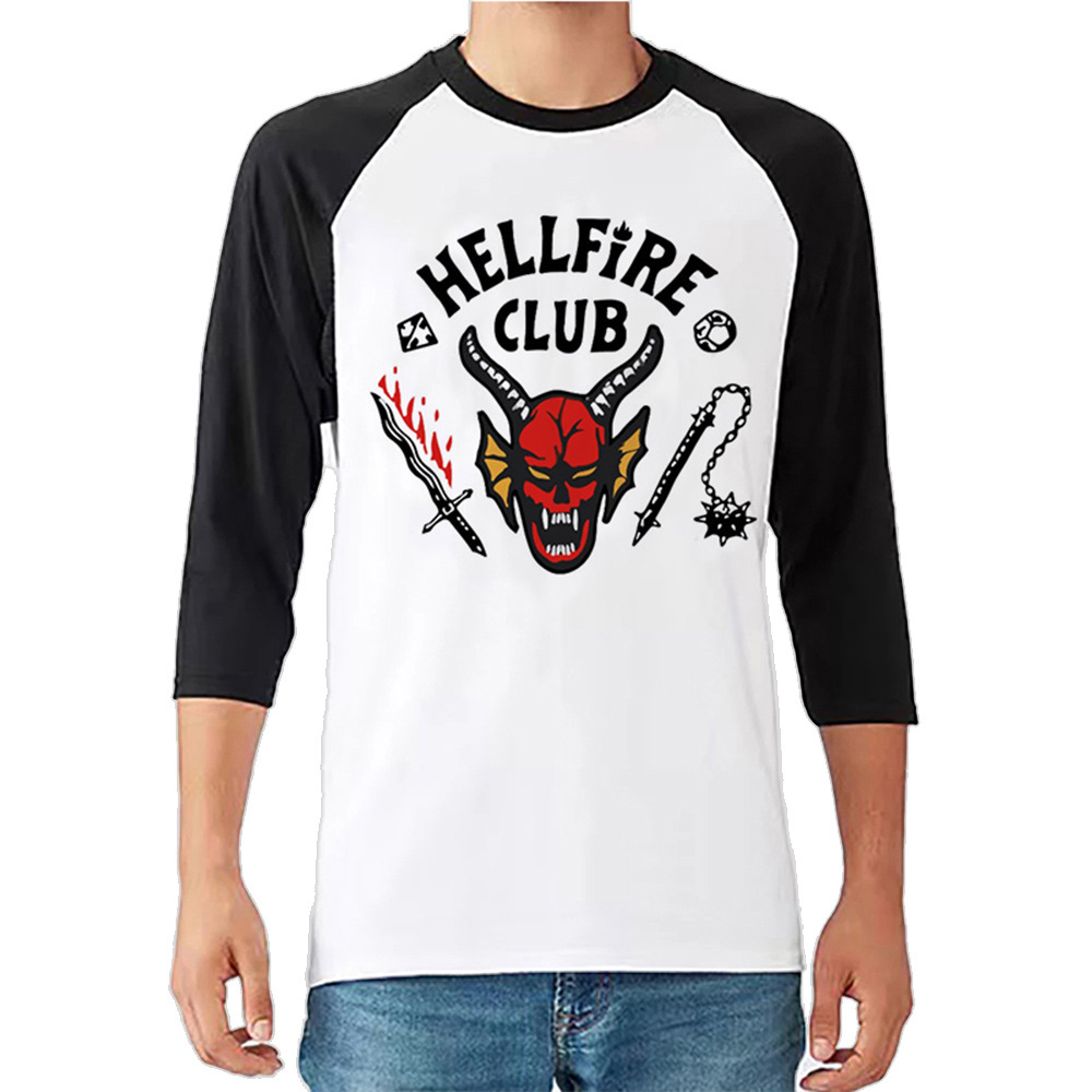 Fall Men's Standard Hellfire Cut Young Cotton Short Sleeve T-shirt 