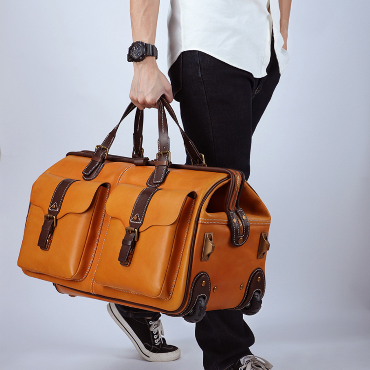 Multi-functional Retro Luggage With Hand-held Luggage Bag Fashion One - Way Wheel Pull Rod Case 