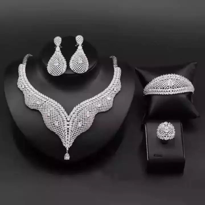 African Wedding Necklace Wholesale,Jewellery New Women's Fashion 18k Gold Color Luxury Wedding Jewelry Set/ 
