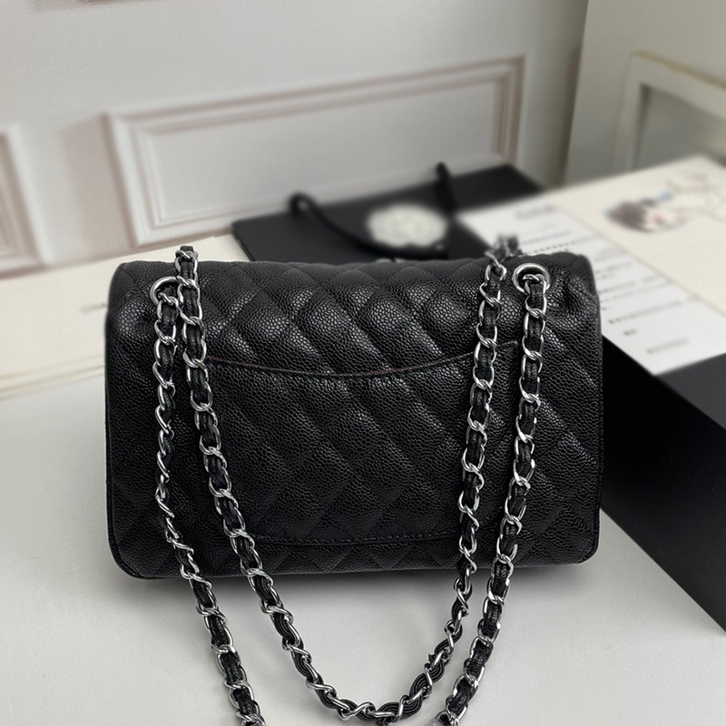 Fashionable And Versatile Lambskin Women's Bag Caviar Handle Bag Dating High Quality Chain Handbag Women's Luxury Handbag 