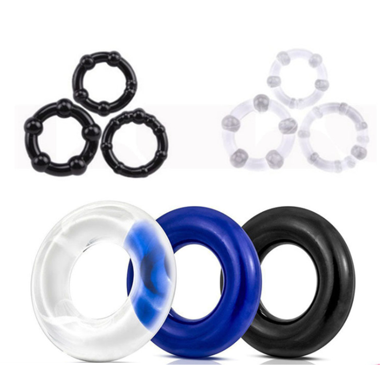 Amazon Hot Sale Pack Of 3 Pcs Most Popular Delay Ejaculation Sex Toy Penis Silicon Cock Ring For Men In Pakistan 