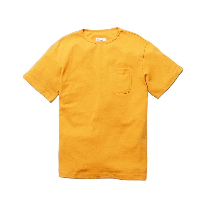 American Retro Ami Khaki Men's Short-sleeved Trendy Graphic Custom T-shirt Loose Plain Pocket Plain T 
