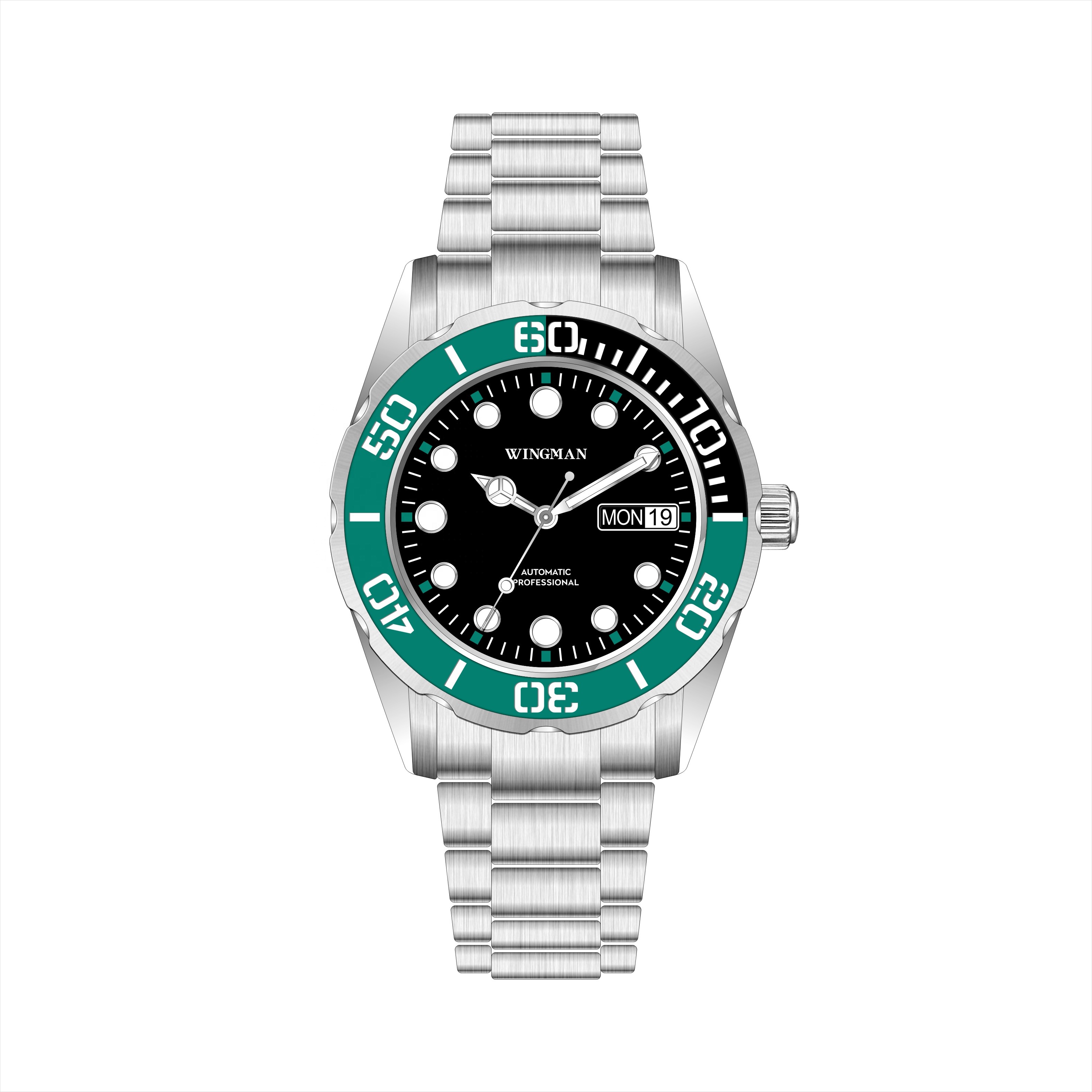 New Design Luxury Men Mechanical Wristwatch Stainless Steel Watch Top Brand Sapphire Glass Men Watches 