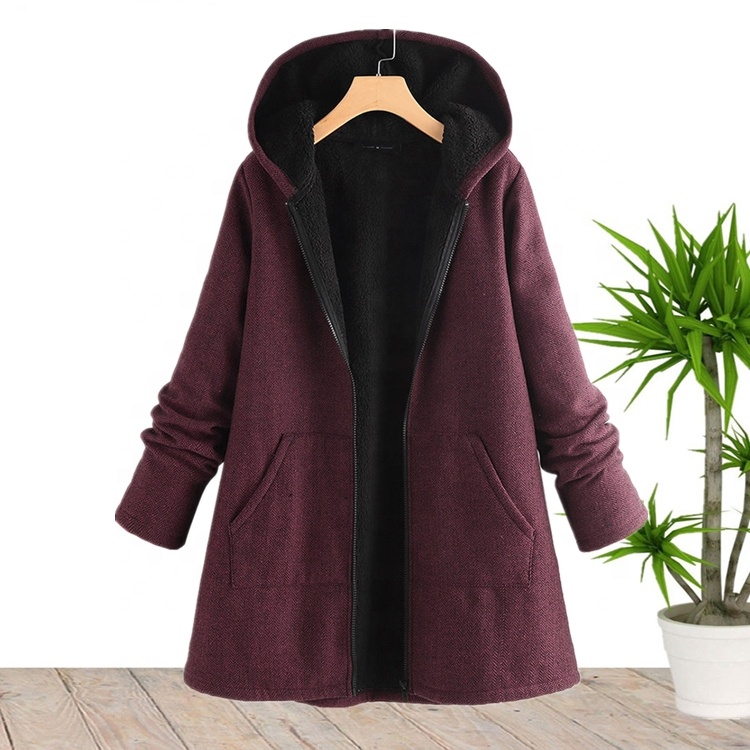 2021 New Styles 5xl Winter Clothes Plus Size Long Sleeve Hoodies Coat Jackets For Women 