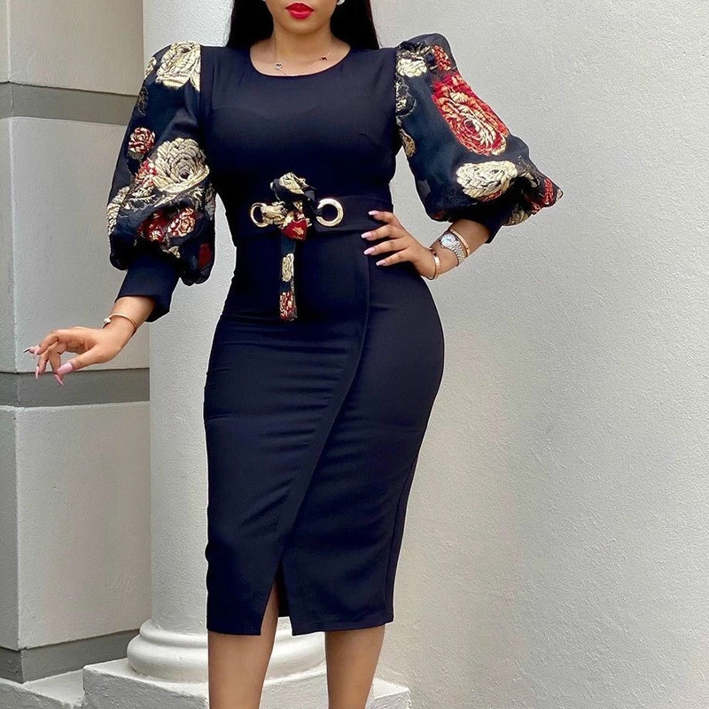 Wholesale Turkey Office Dresses Women 2022 Plus Size Women Clothing Turkey Office Dresses 