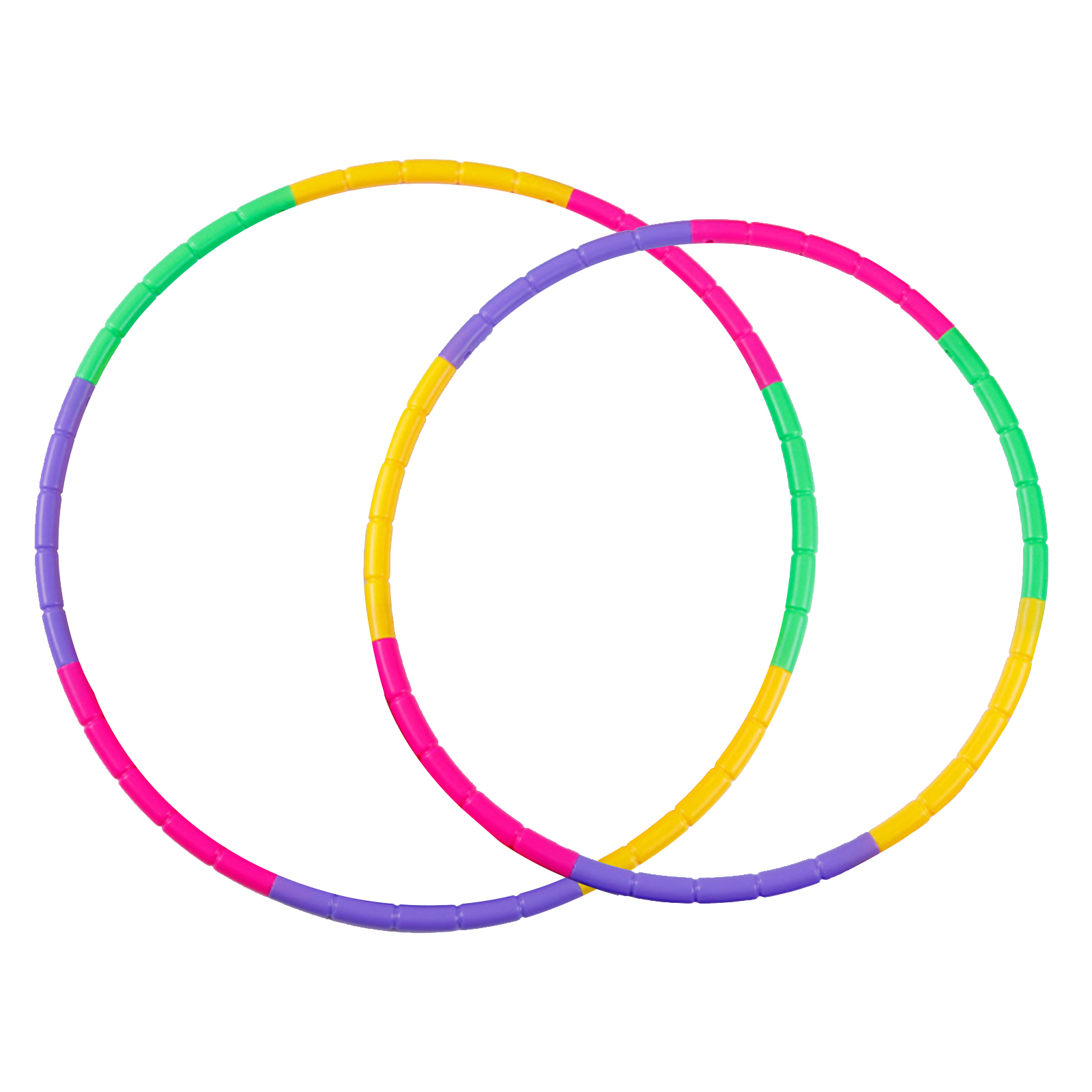 Camino Plastic Hula Ring Yoga Hoops For Kids Weighted Hula Hoops Detachable Portable Sports Exercise Fitness 