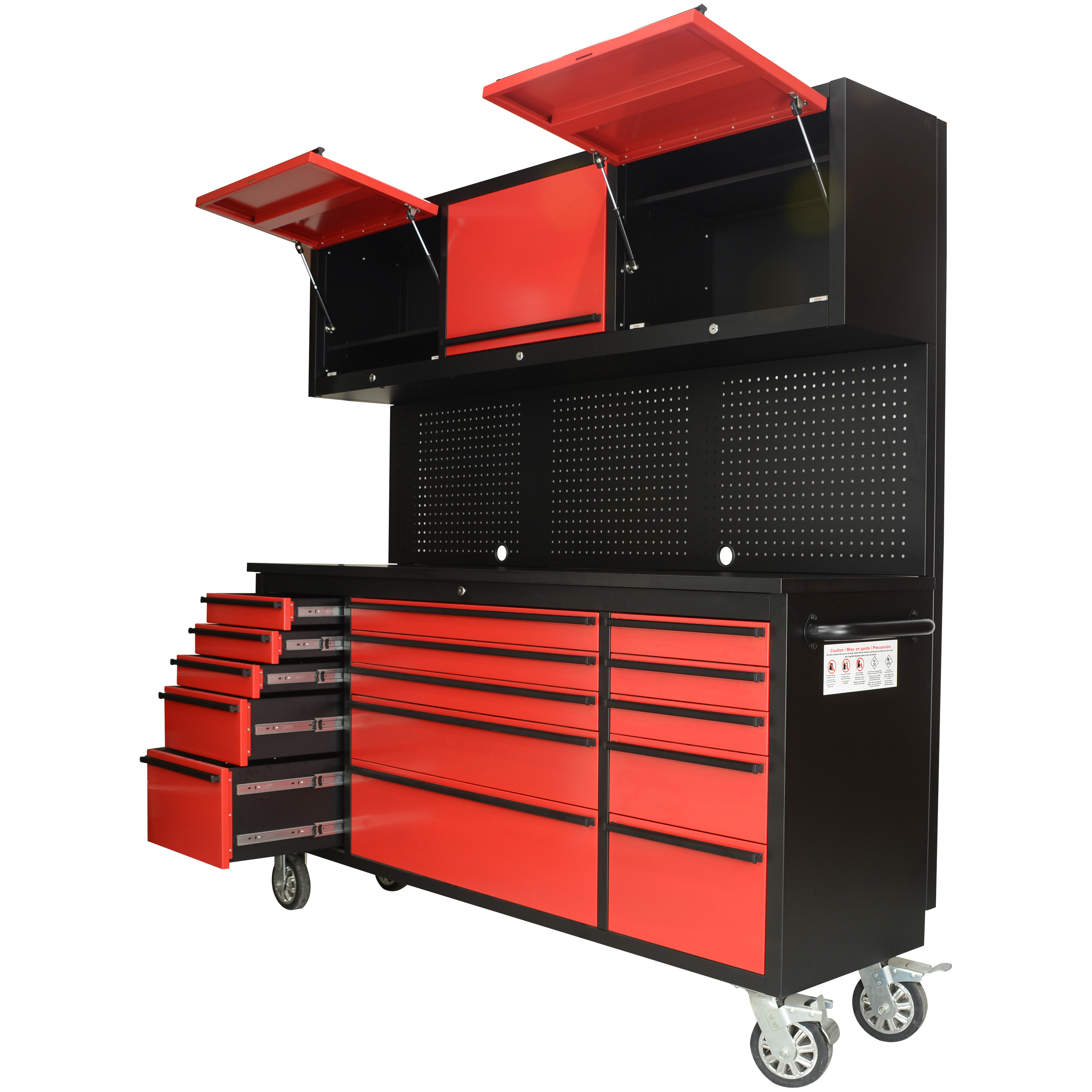 Hyxion New Style 72 Inch Rolling Silver Set Mechanic Professional Tool Cabinets 