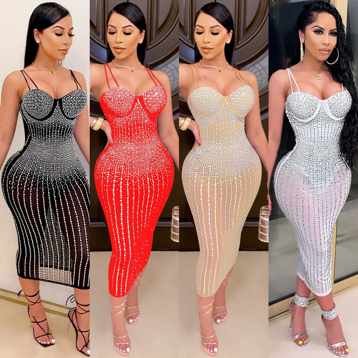Summer Spring Teal Sequin Fashion Bodycon Dress Plus Size Women's Ladies Elegant Sexy Party Club Prom Evening Casual Dresses 