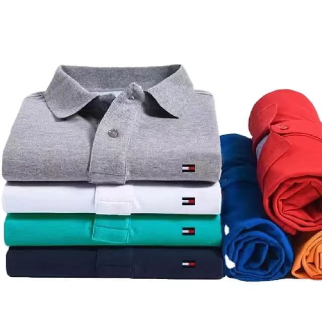 Men's Short Sleeve Quick Dry Polo Shirt Male Summer Tee Shirts Men Clothes Tactical Plain Turn-down Polo Shirts 