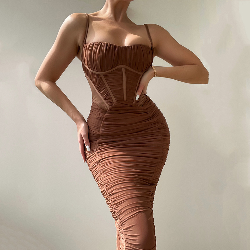 Sexy Ladies Sleeveless Bodycon Maxi Party Evening Dresses For Women 