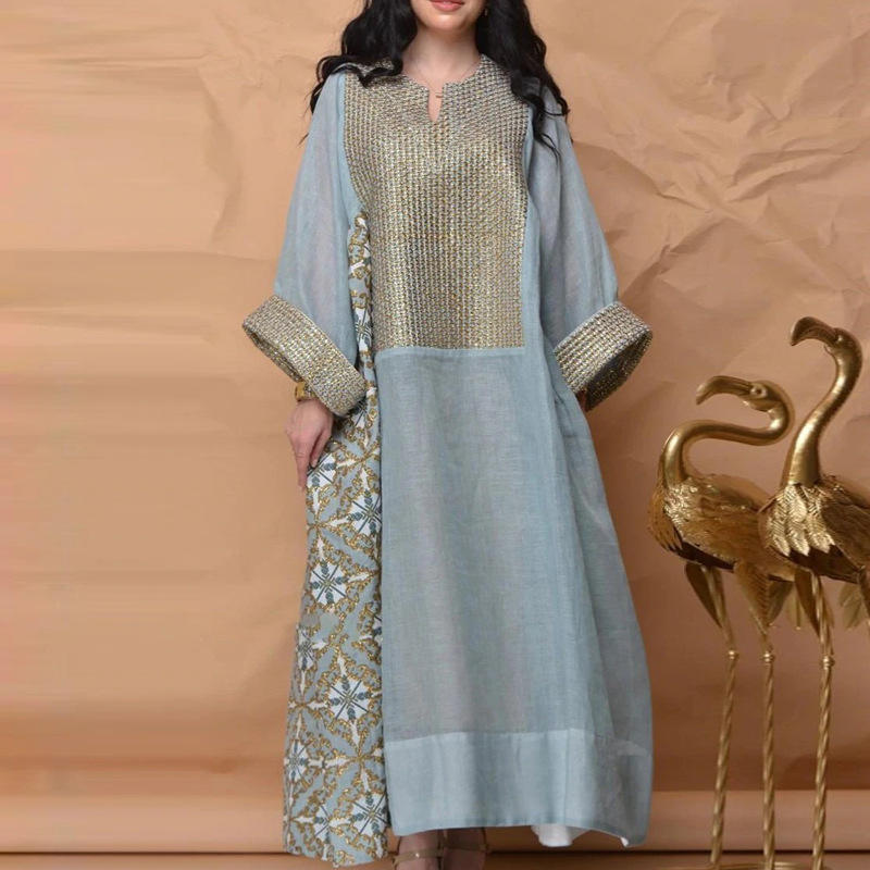 Ramadan Muslim Kaftan Abaya Dress Women Dubai Jalabiya Elegant Gowns African Maxi Dress Plus Size Boubou Robe Djellaba Femme 