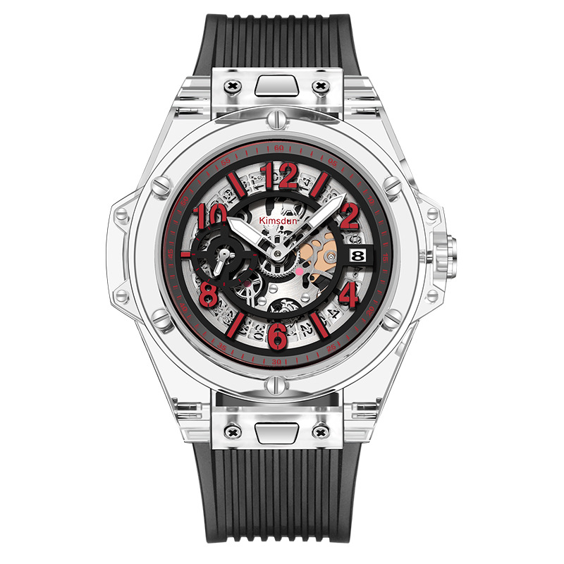 Waterproof Fashion Transparent Silicone Lovers Watch For Men And Women Japanese Quartz Crystal Watch Wholesale Cross-border Sale 