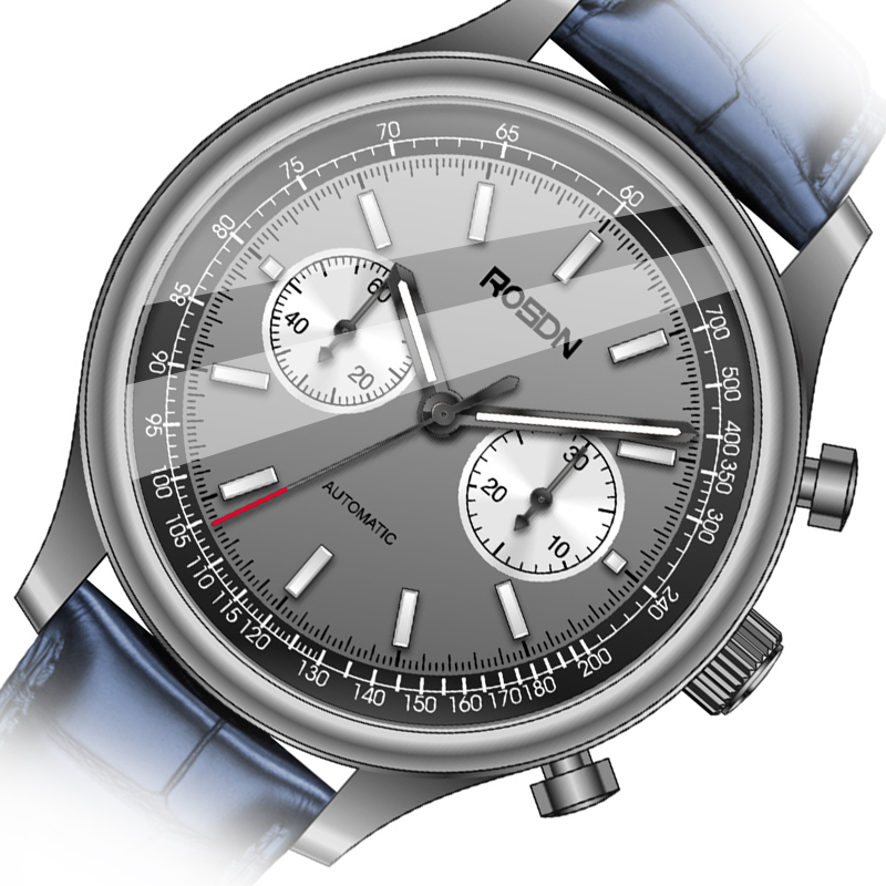 Rosdn New Design Quartz Wrist Watch Quartz Watches Stainless Steel Waterproof Mechanical Movement Watch 