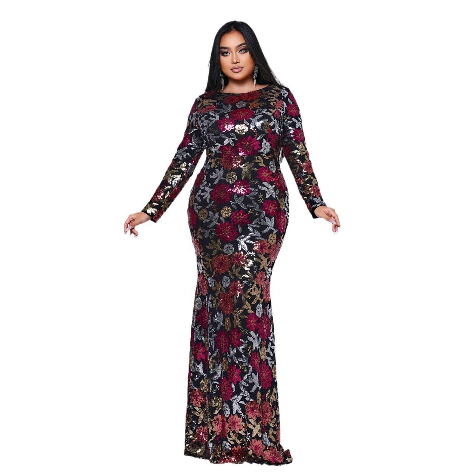Women's Dresses Casual Evening PlusSize Star K001 Ladies Party Prom Summer Elegant Club Long Sequins Dress Clothing