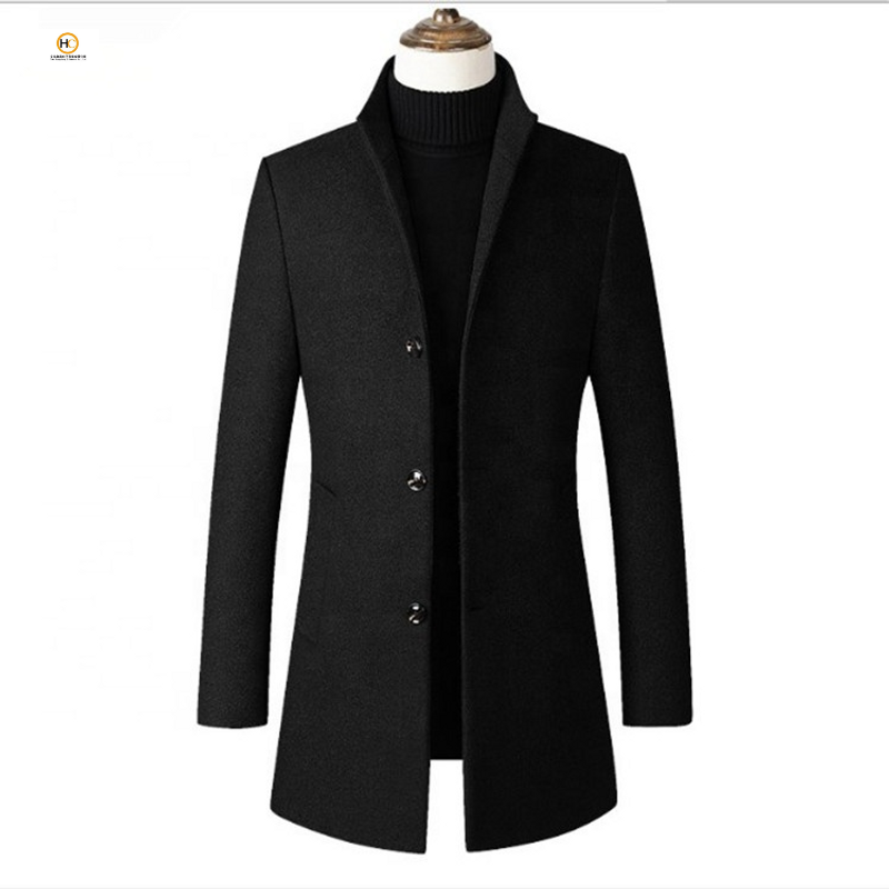 Men's Trench Coats Men's Wool Overcoat 