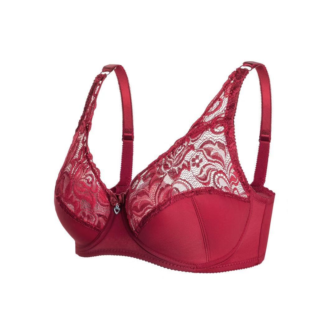 2022 New Europe And America Hot Ultra-thin Cup Gathering Sexy Lace Adjustable Steel Ring Bra Large Women's Underwear Wholesale 