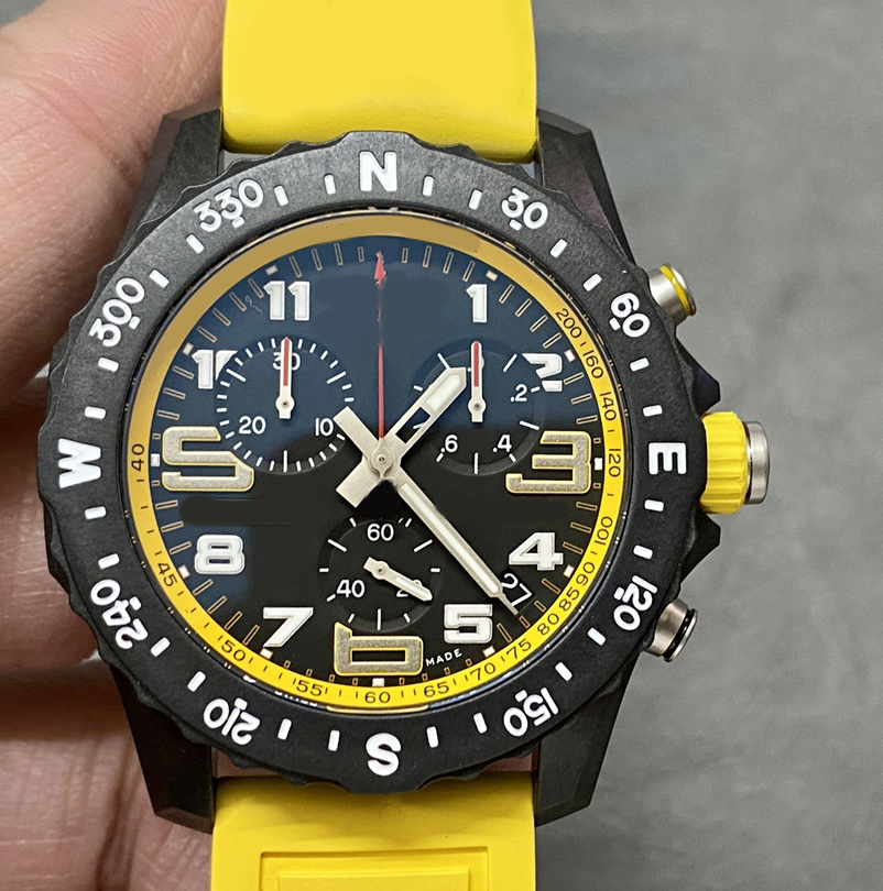 Men's Carbon Fiber Case Automatic Mechanical Wrist Watch Luxury Luminous Diving Chronograph Mechanical Watch
