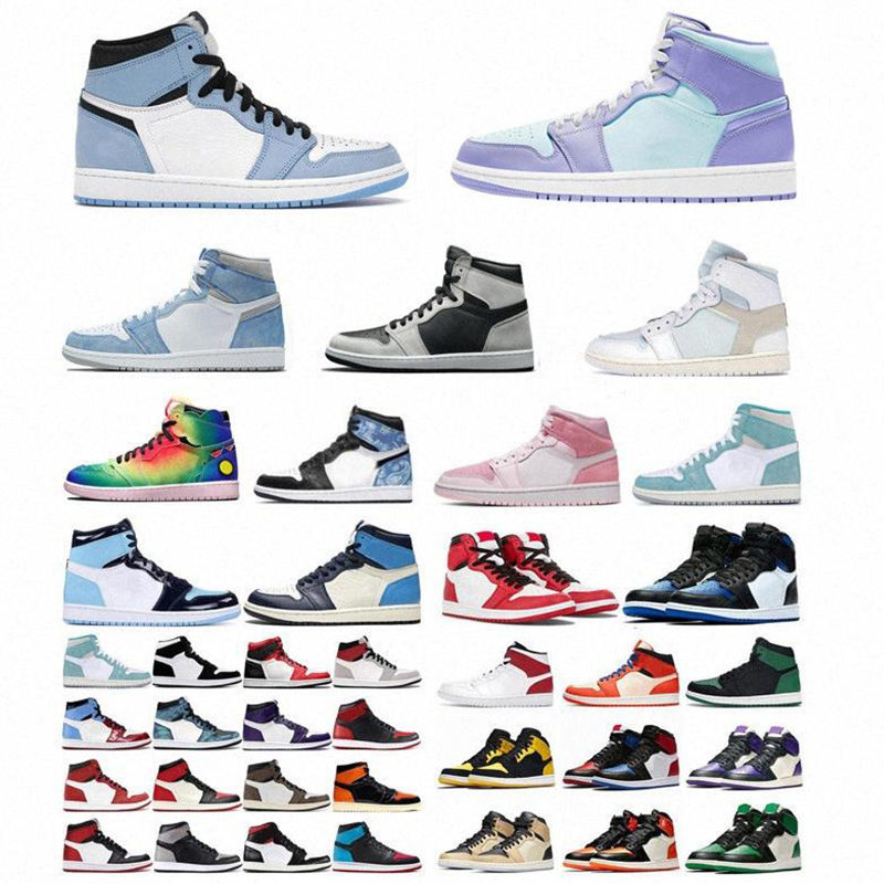 Og Box High Quality Aj 1 Men Women Chicago Sneakers Black Toe Leather Chicago Basketball Shoes For Men Shoes Stock 