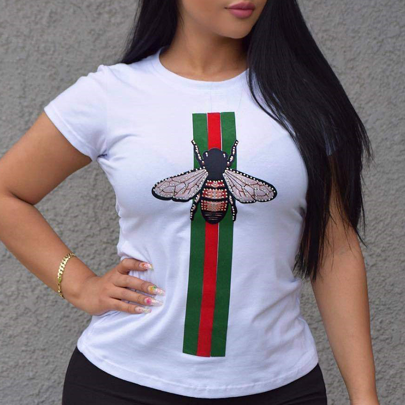 Custom Designer Premium Knit Short Sleeve T-shirt High Quality Fashion Summer Women's T-shirts 