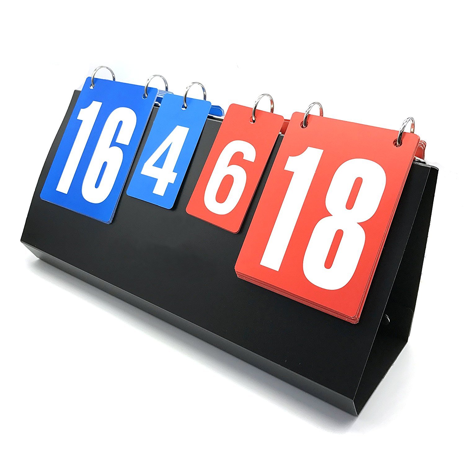 Jinlangte 4 Digital Portable Table Top Scoreboard Multi Sports Score Flip Score Board Table Tennis Scoreboard 