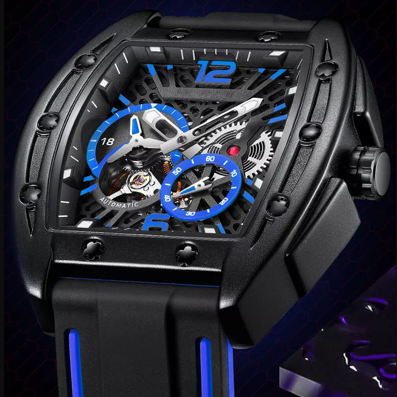 2022 High Quality Brand Fashion Men's Skeleton Alloy Mechanical Watches Wholesale Automatic Waterproof Watch For Men 