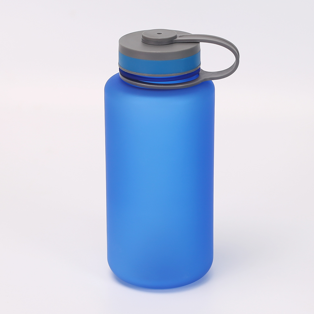 1l Large Capacity Frosted Gym Water Bottle Plastic Bottle Tritan Wholesale Sports Water Bottle With Handle 
