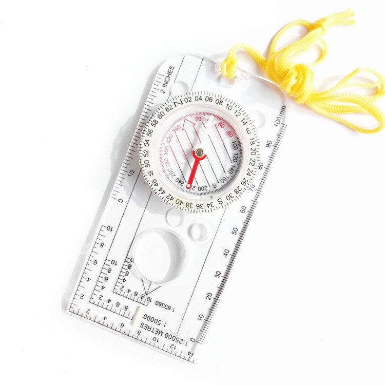 BLZ-4 Sports Outdoor Bike Gear Compass Map Compass Waterproof Orienteering Outdoor Ruler Compass for Hiking.