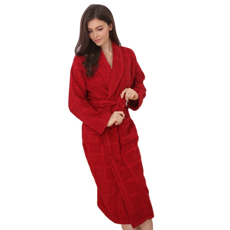 Cotton Terry Bathrobes Hotel Robe For Men And Women Winter Sleepwear 