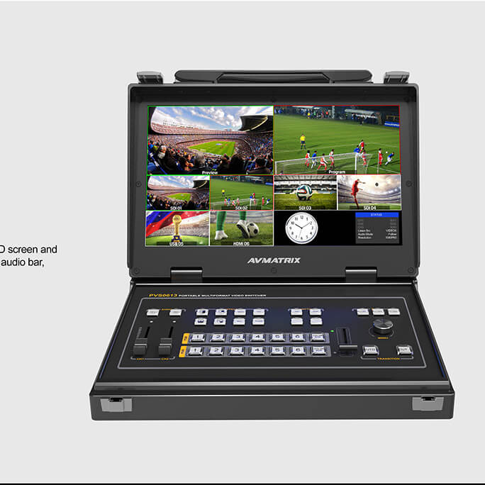 6 Channel Multi-format Video Switcher Sdi Hdmi Audio Mixer