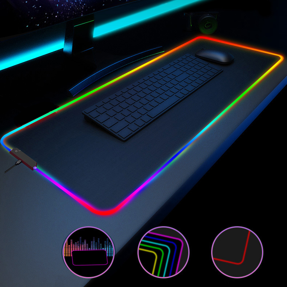 Computer Hardware &amp; Software Large Rgb Mousepad With Backlight,Size Xxg,For Mouse,Carpet,Keyboard,Computermouse Pads 