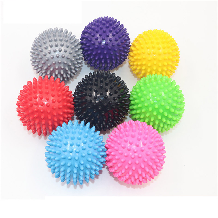 Colorful Small Wall Spikey Sports Rolling Pvc Spiky Massage Ball Yoga Bulk Spike Massage Ball Wholesale Back Massage Spiky Ball 
