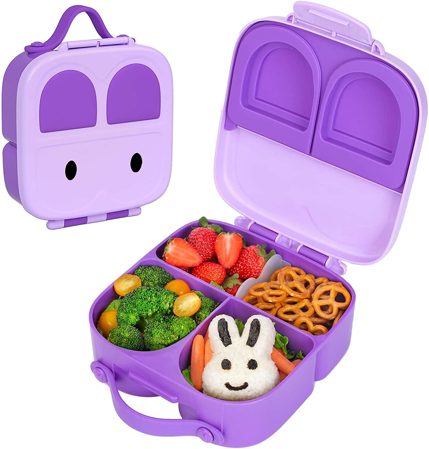 2023 Eco Friendly Portable Click To Go Silicone Bento Office Lunch Box Set With Compartment For Kids Children's Adult 