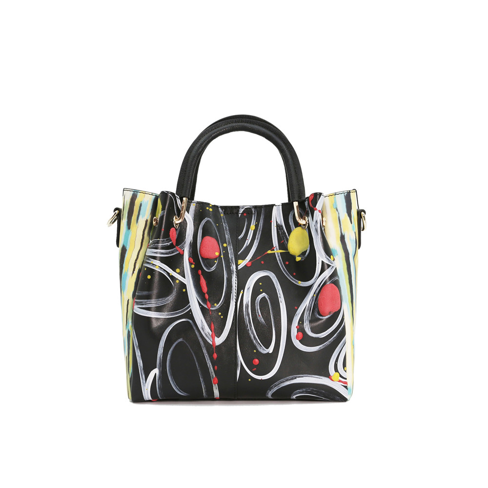 New Arrival Unique Design Luxury Ladies Bag Women's Graffiti Leather Handbags Trendy 
